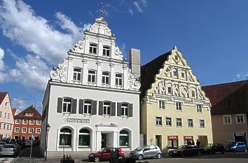 Renaissancehäuser am Rübenmarkt in Nördlingen