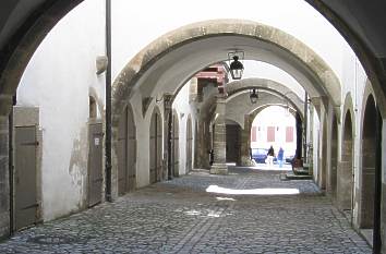Arch of the old city hall in Rothenburg