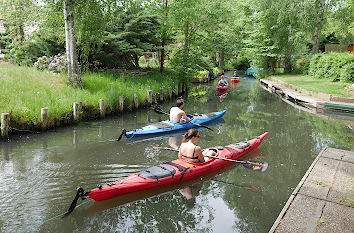 Kanus in Leipe im Spreewald