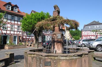 Marktplatz mit Marktbrunnen in Büdingen
