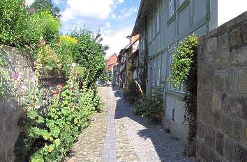 Fußweg am Schlossberg in Quedlinburg
