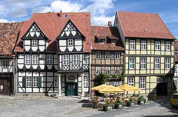 Schlossplatz mit Klopstockmuseum in Quedlinburg