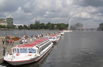 Jungfernstieg und Binnenalster in Hamburg