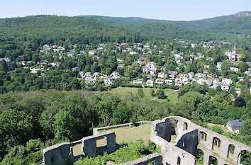Blick vom Bergfried Burg Königstein in die Berge