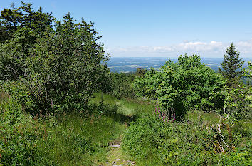 Weg und Aussicht auf dem Großen Feldberg im Taunus