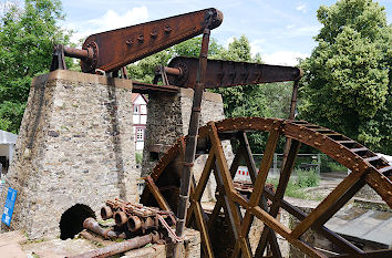 Historische Pumpenanlage am Gradierwerk III in Bad Nauheim