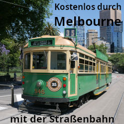 Melbourne Straßenbahnfahrt